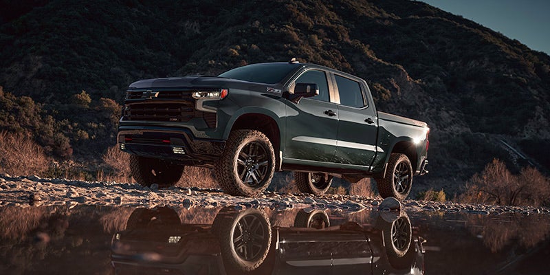 Side angle view of a Chevy Silverado 1500